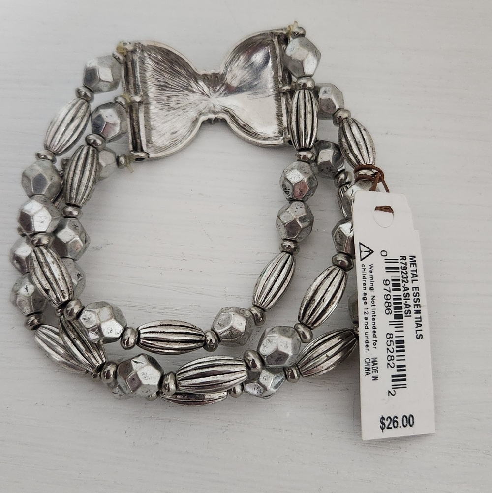 Ruby Rd. Metal Essentials Beaded Stretch Bracelet - Picture 3 of 5
